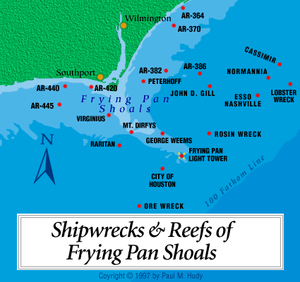 Map - Shipwrecks Cape Fear
